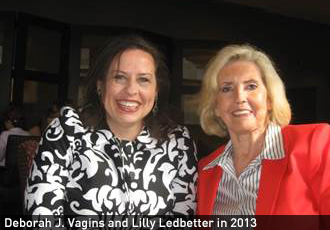 Deborah Vagins and Lilly Ledbetter in 2013