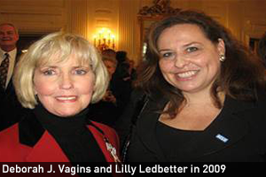 Deborah Vagins and Lilly Ledbetter in 2009