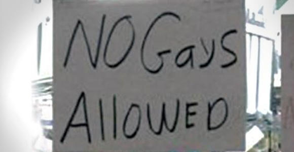 No gays allowed 