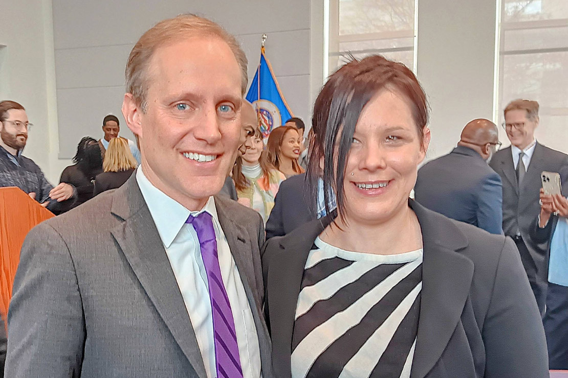 Minnesota Secretary of State Steve Simon and Jennifer Schroeder